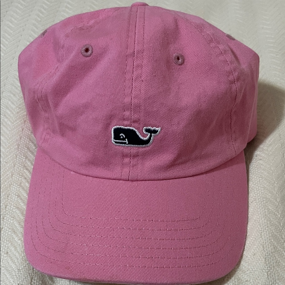 Vineyard Vines Pink and White Striped Cap